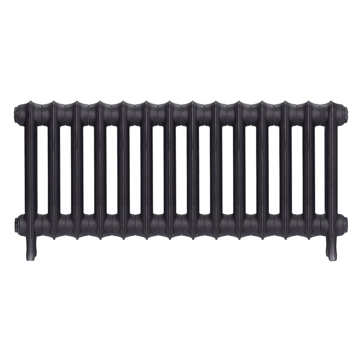 Emmeline I - Black Iron Cast Iron Column Radiator H407mm x W961mm 1 Column - Wall Hung