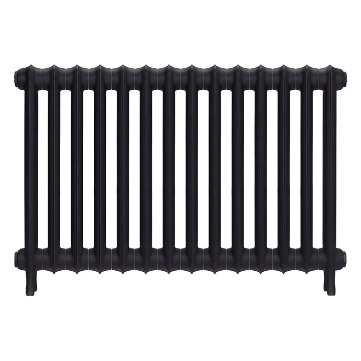 Emmeline I - Black Iron Cast Iron Column Radiator H607mm x W961mm 1 Column - Wall Hung