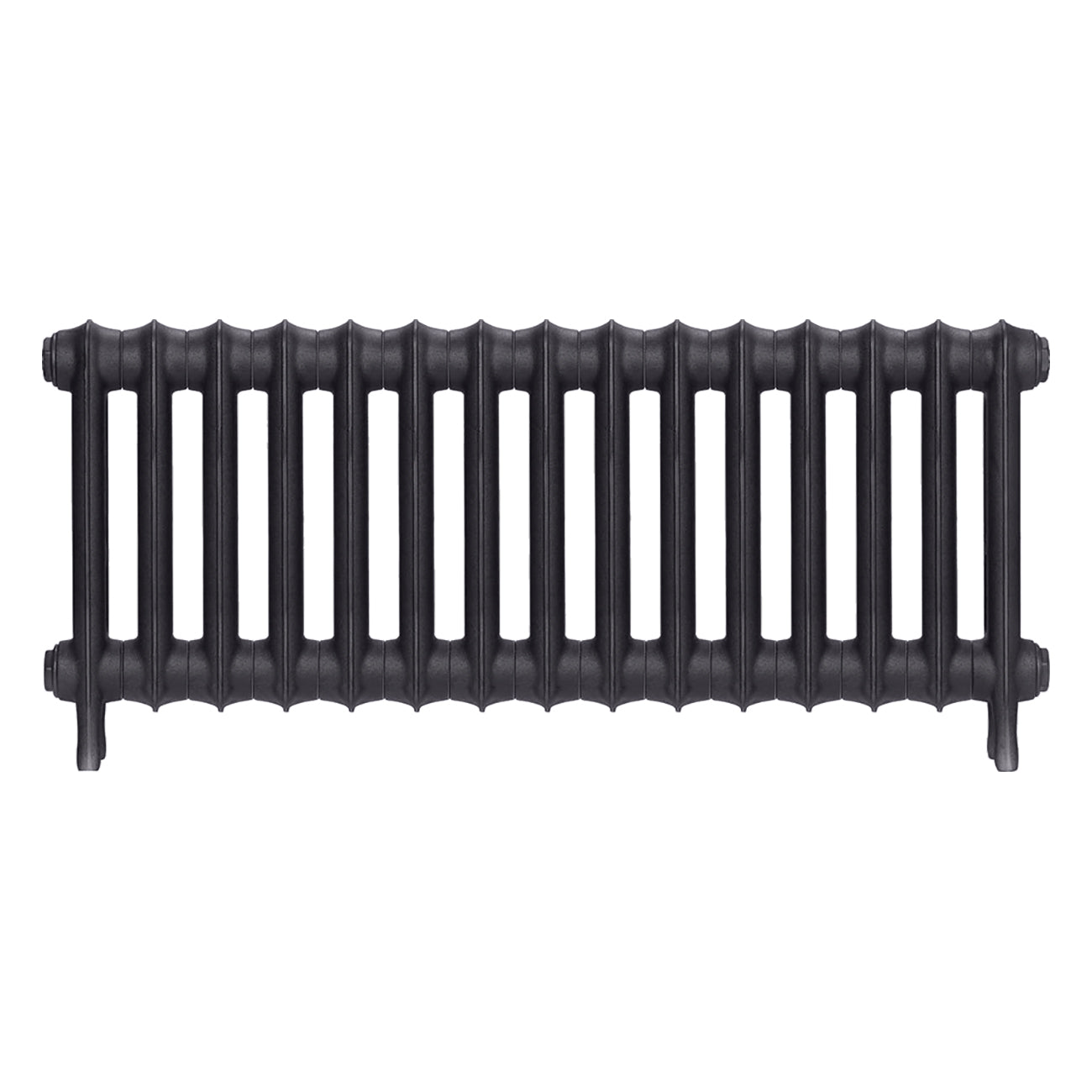 Emmeline I - Black Iron Cast Iron Column Radiator H407mm x W1028mm 1 Column - Wall Hung