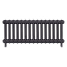 Emmeline I - Black Iron Cast Iron Column Radiator H407mm x W1028mm 1 Column - Wall Hung