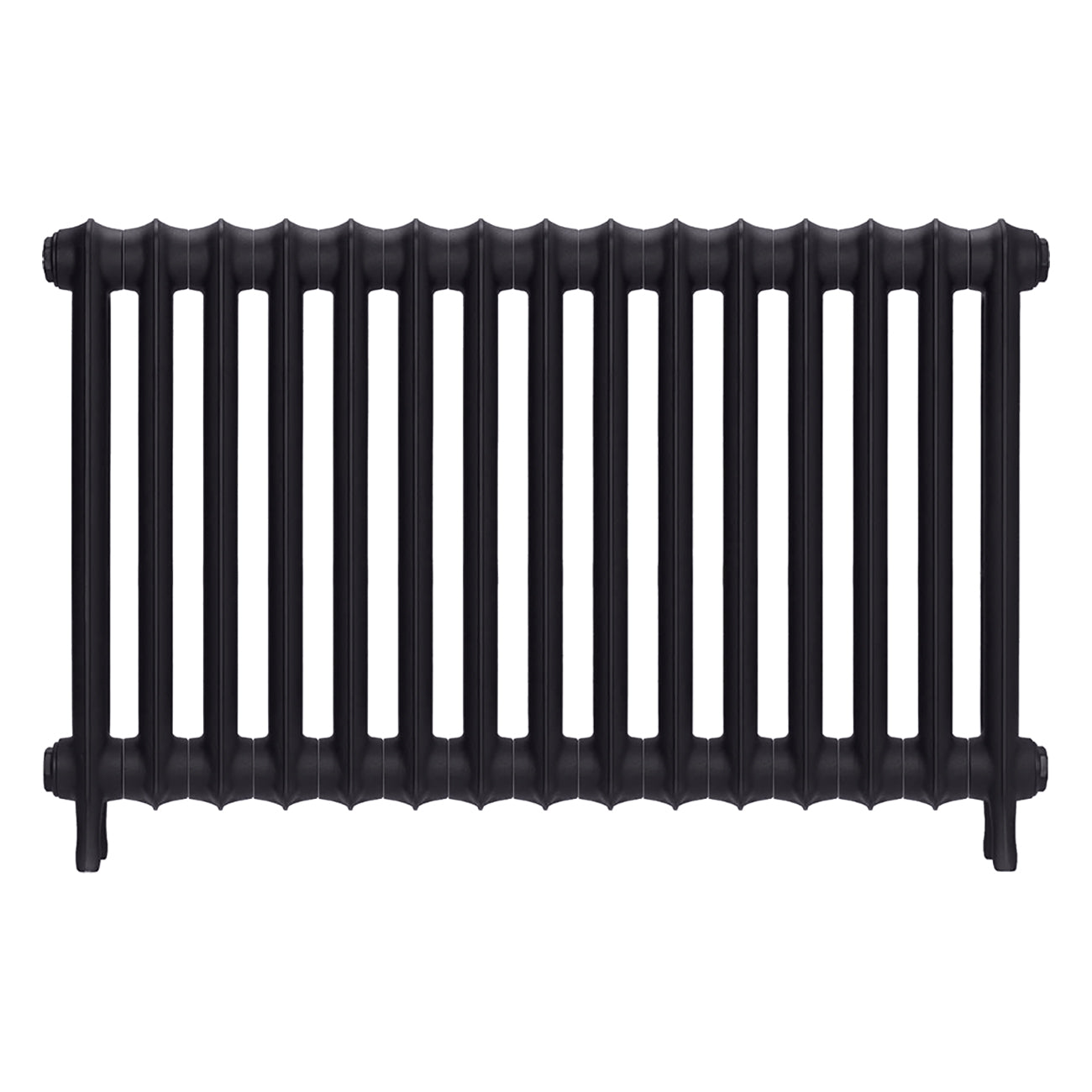 Emmeline I - Black Iron Cast Iron Column Radiator H607mm x W1028mm 1 Column - Wall Hung