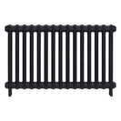 Emmeline I - Black Iron Cast Iron Column Radiator H607mm x W1028mm 1 Column - Wall Hung