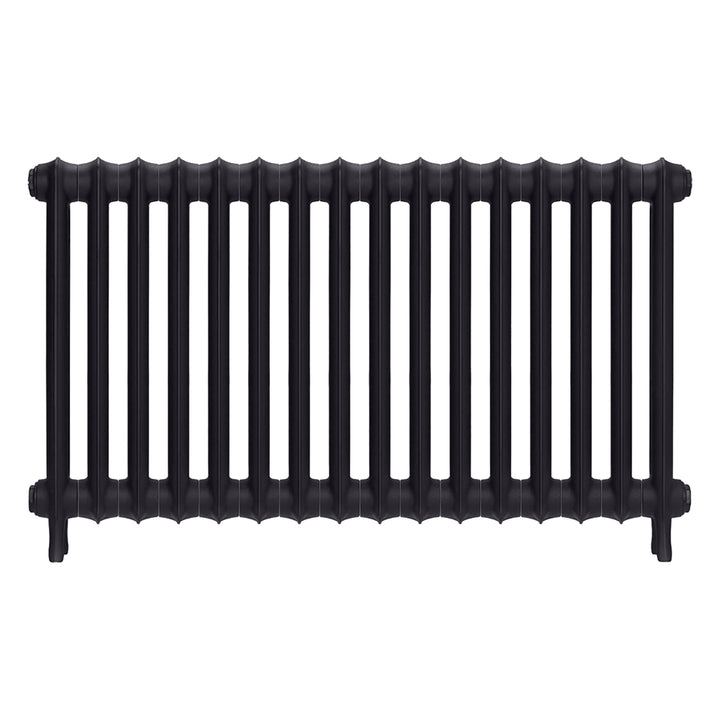 Emmeline I - Black Iron Cast Iron Column Radiator H607mm x W1094mm 1 Column - Wall Hung