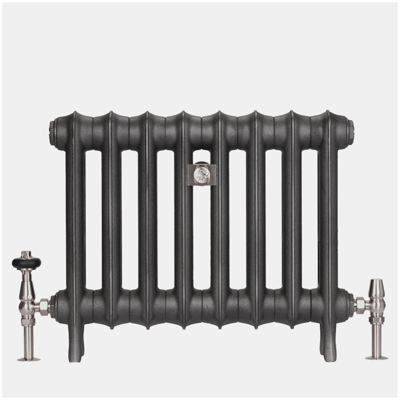 Emmeline I - Black Iron Cast Iron Column Radiator H465mm x W695mm 1 Column - Floor Standing