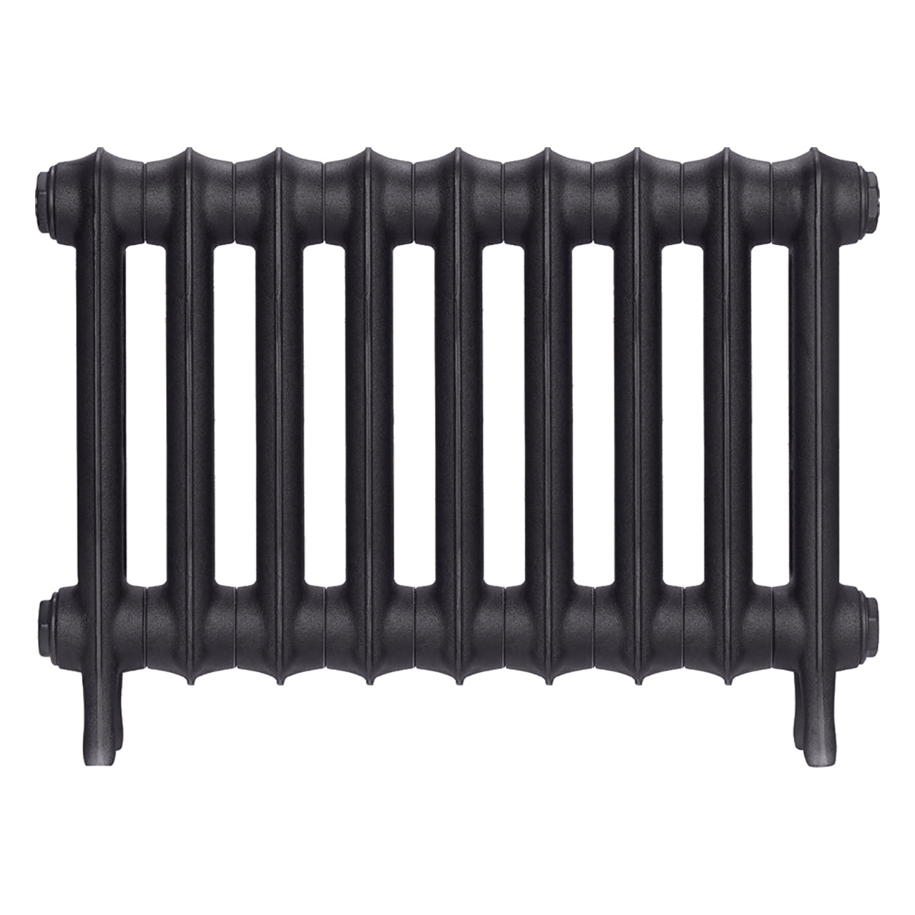 Emmeline I - Black Iron Cast Iron Column Radiator H407mm x W629mm 1 Column - Wall Hung