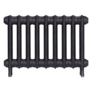 Emmeline I - Black Iron Cast Iron Column Radiator H407mm x W629mm 1 Column - Wall Hung