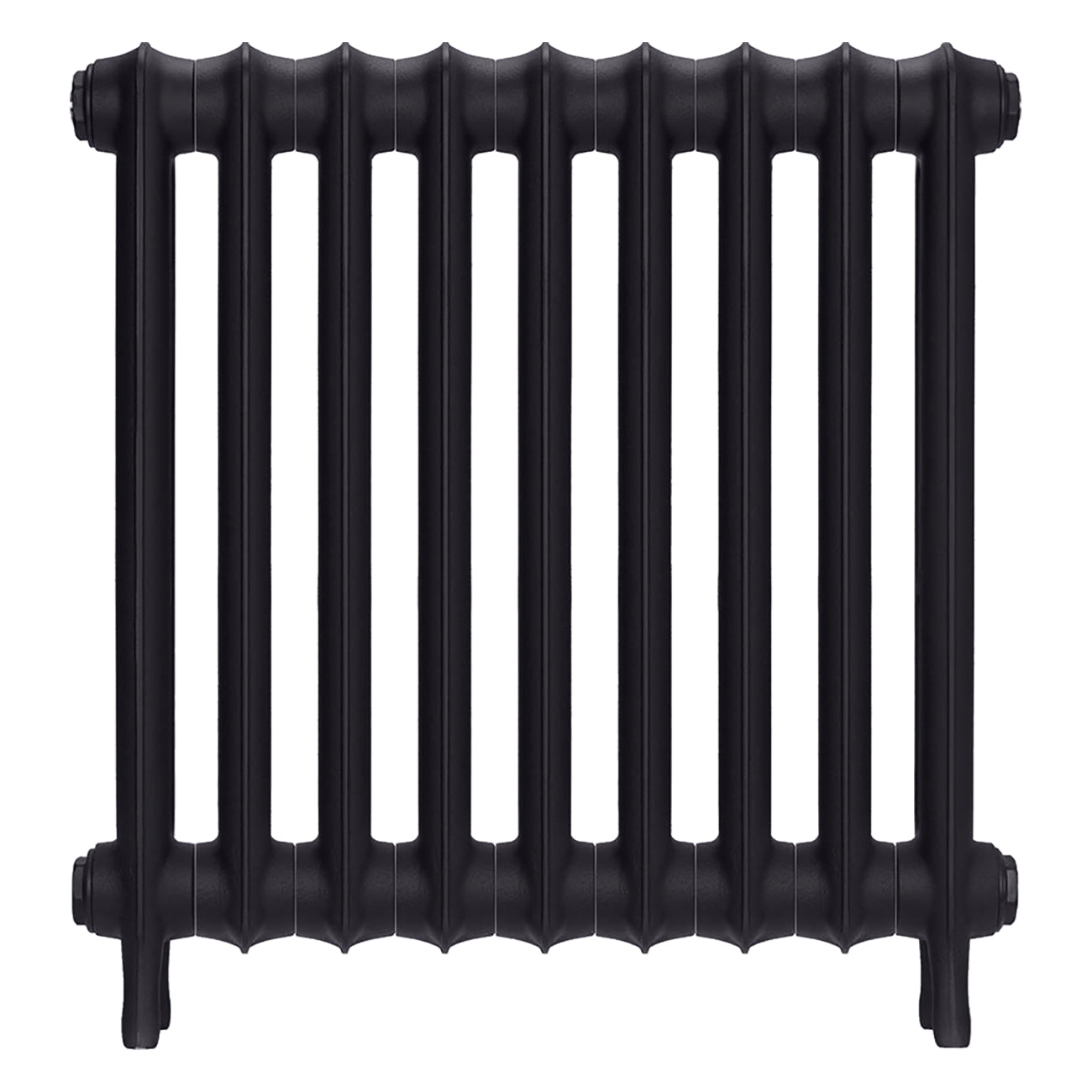 Emmeline I - Black Iron Cast Iron Column Radiator H607mm x W629mm 1 Column - Wall Hung