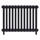 Emmeline II - Black Iron Cast Iron Column Radiator H613mm x W828mm 2 Column - Wall Hung