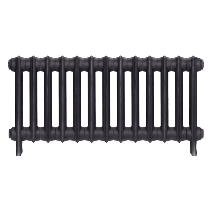 Emmeline II - Black Iron Cast Iron Column Radiator H413mm x W895mm 2 Column - Wall Hung
