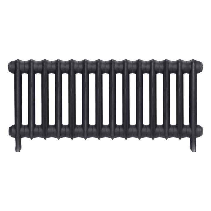 Emmeline II - Black Iron Cast Iron Column Radiator H413mm x W961mm 2 Column - Wall Hung