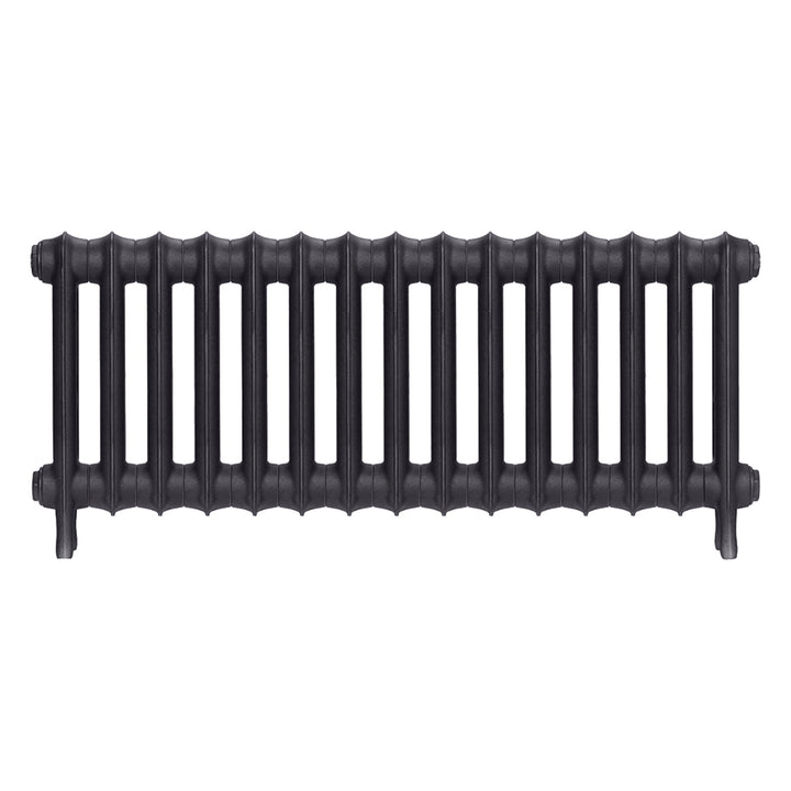 Emmeline II - Black Iron Cast Iron Column Radiator H413mm x W1028mm 2 Column - Wall Hung