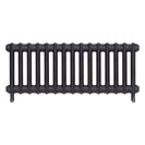 Emmeline II - Black Iron Cast Iron Column Radiator H413mm x W1028mm 2 Column - Wall Hung