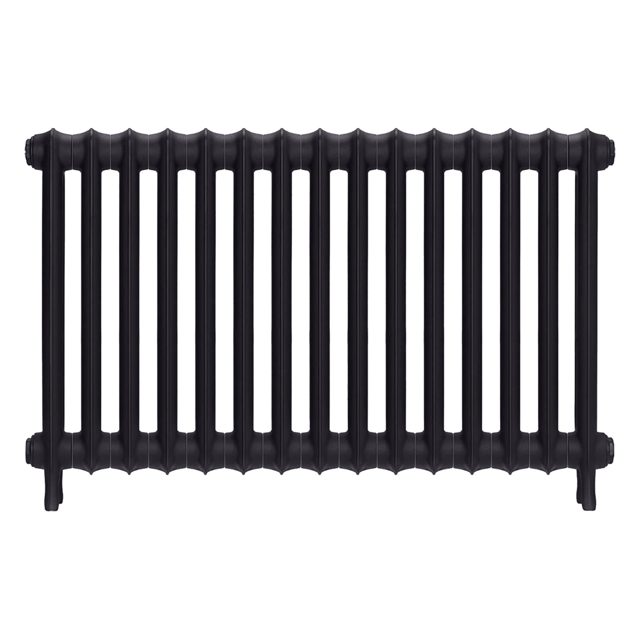Emmeline II - Black Iron Cast Iron Column Radiator H613mm x W1028mm 2 Column - Wall Hung
