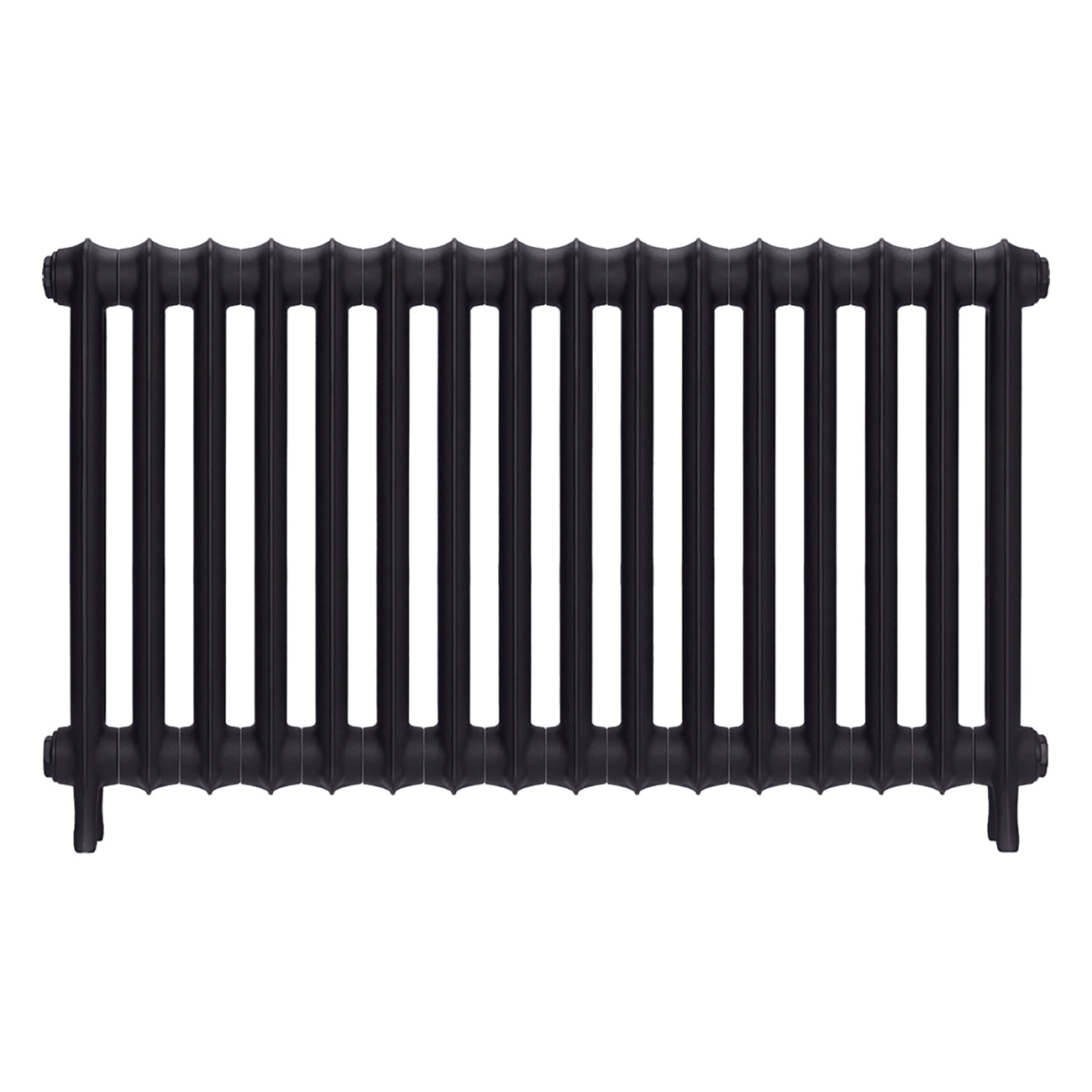 Emmeline II - Black Iron Cast Iron Column Radiator H613mm x W1094mm 2 Column - Wall Hung