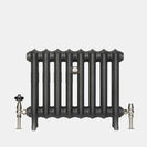 Emmeline II - Pebble Grey Cast Iron Column Radiator H470mm x W496mm 2 Column - Floor Standing