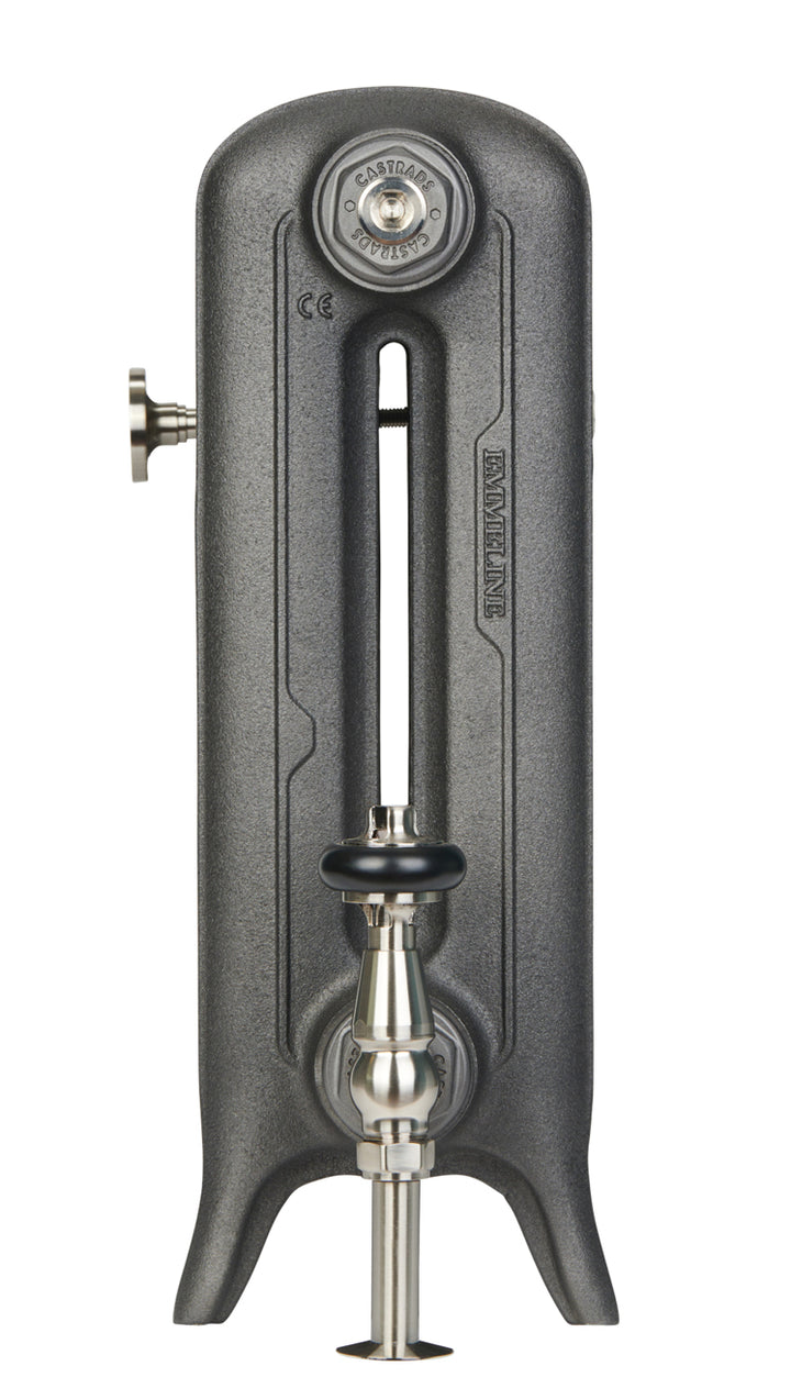 Emmeline II - Pebble Grey Cast Iron Column Radiator H470mm x W496mm 2 Column - Floor Standing