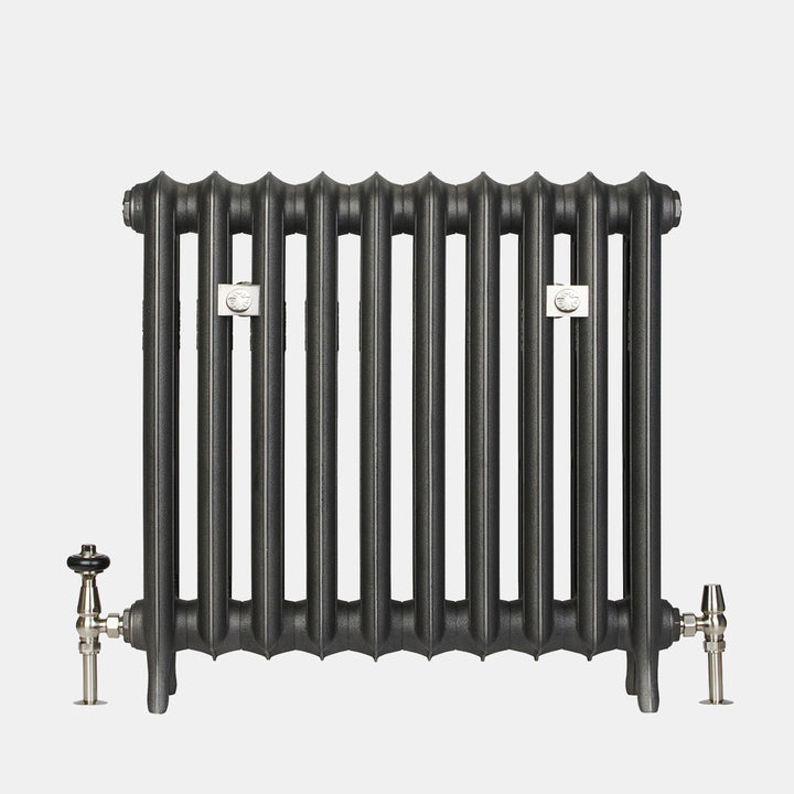 Emmeline II - Chalk White Cast Iron Column Radiator H670mm x W961mm 2 Column - Floor Standing