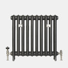Emmeline II - Chalk White Cast Iron Column Radiator H670mm x W961mm 2 Column - Floor Standing