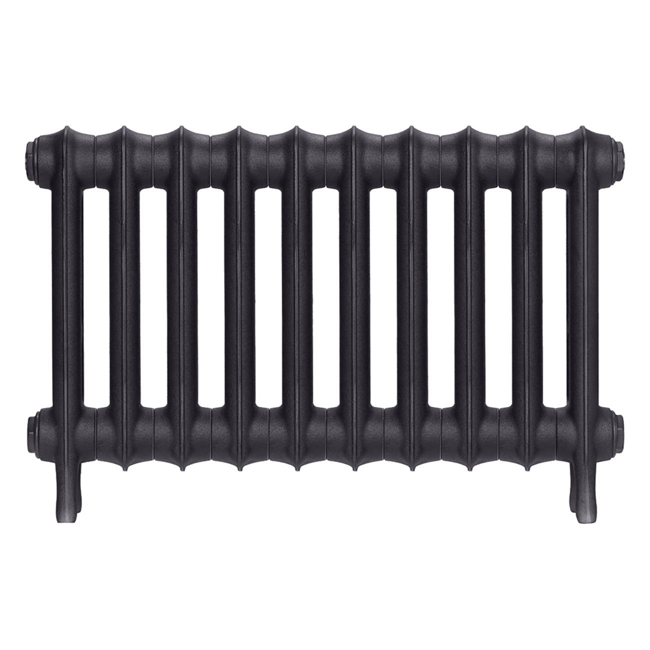 Emmeline III - Black Iron Cast Iron Column Radiator H416mm x W695mm 3 Column - Wall Hung