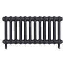 Emmeline III - Black Iron Cast Iron Column Radiator H416mm x W828mm 3 Column - Wall Hung