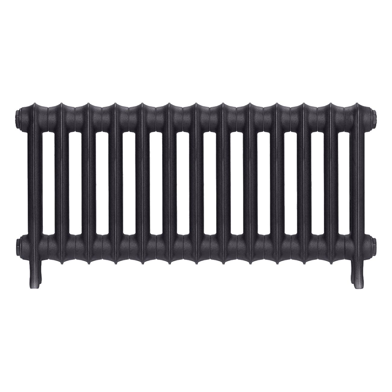 Emmeline III - Black Iron Cast Iron Column Radiator H416mm x W895mm 3 Column - Wall Hung