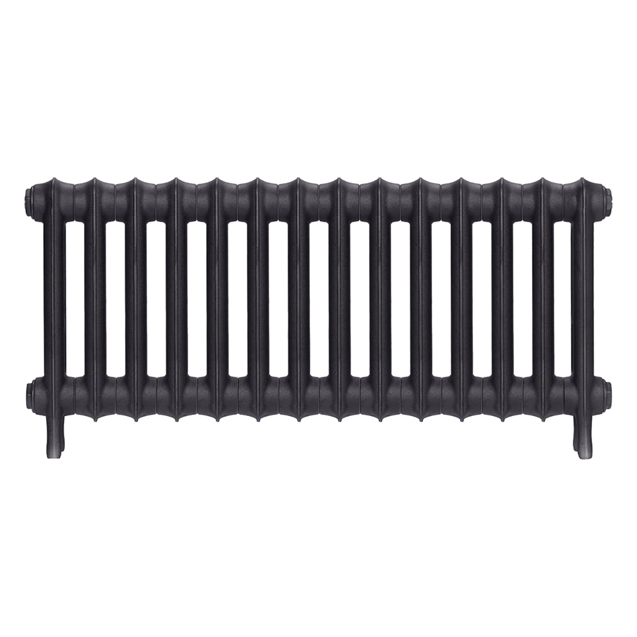 Emmeline III - Black Iron Cast Iron Column Radiator H416mm x W961mm 3 Column - Wall Hung