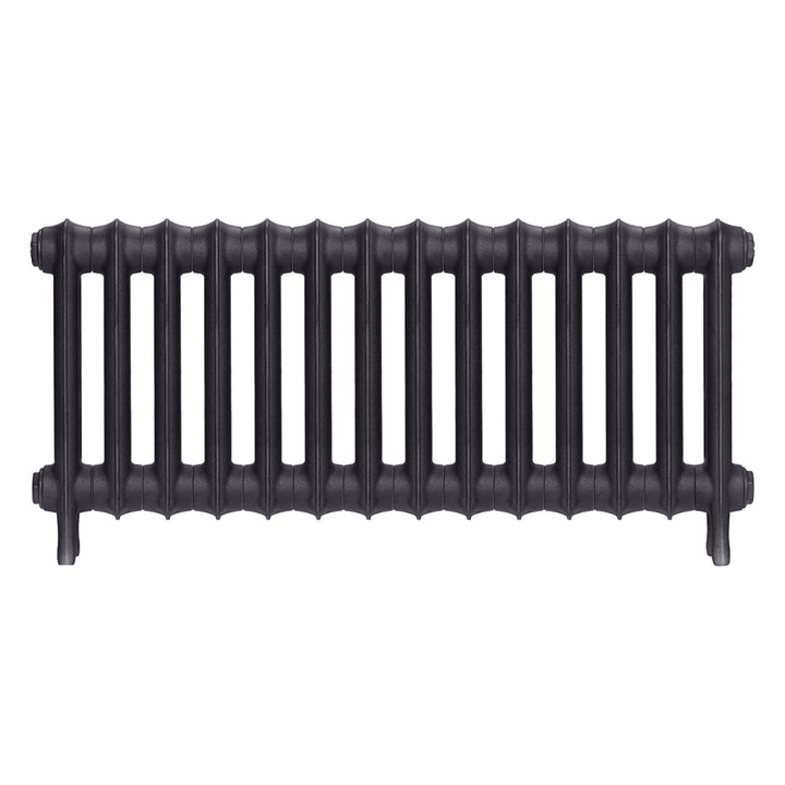 Emmeline III - Black Iron Cast Iron Column Radiator H416mm x W961mm 3 Column - Wall Hung