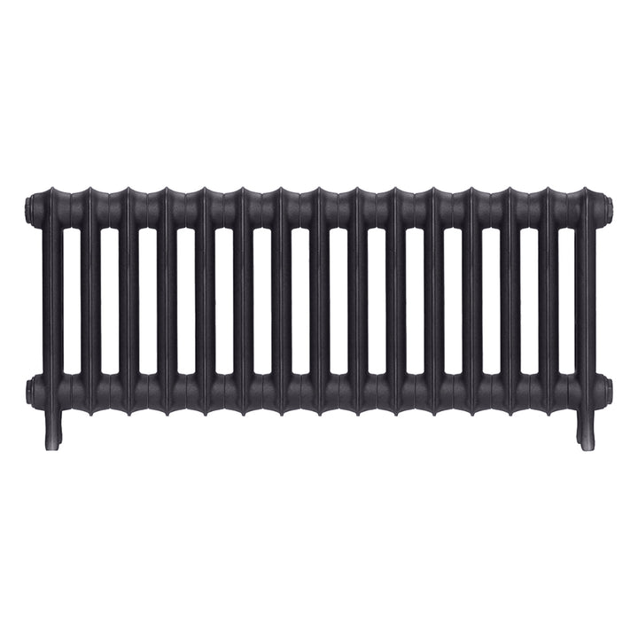 Emmeline III - Black Iron Cast Iron Column Radiator H416mm x W1028mm 3 Column - Wall Hung