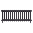 Emmeline III - Black Iron Cast Iron Column Radiator H416mm x W1028mm 3 Column - Wall Hung