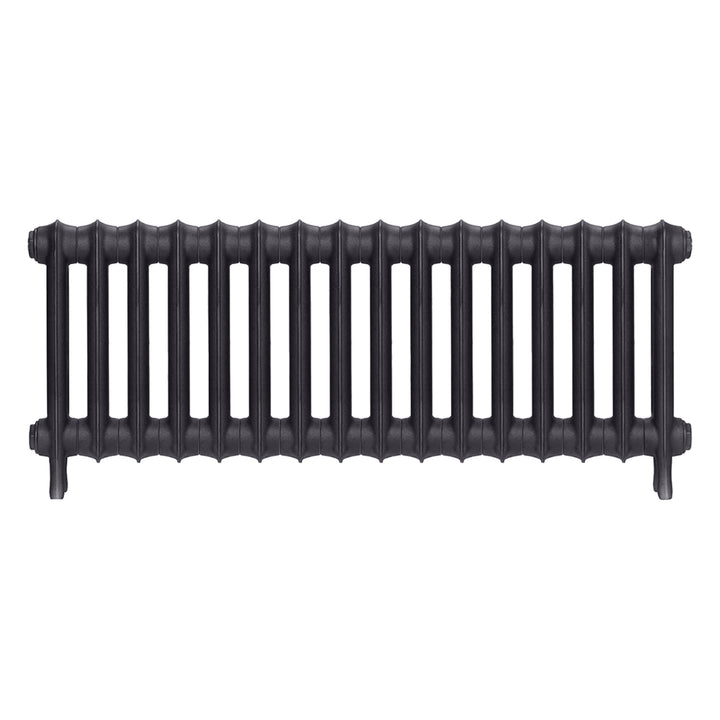 Emmeline III - Black Iron Cast Iron Column Radiator H416mm x W1094mm 3 Column - Wall Hung
