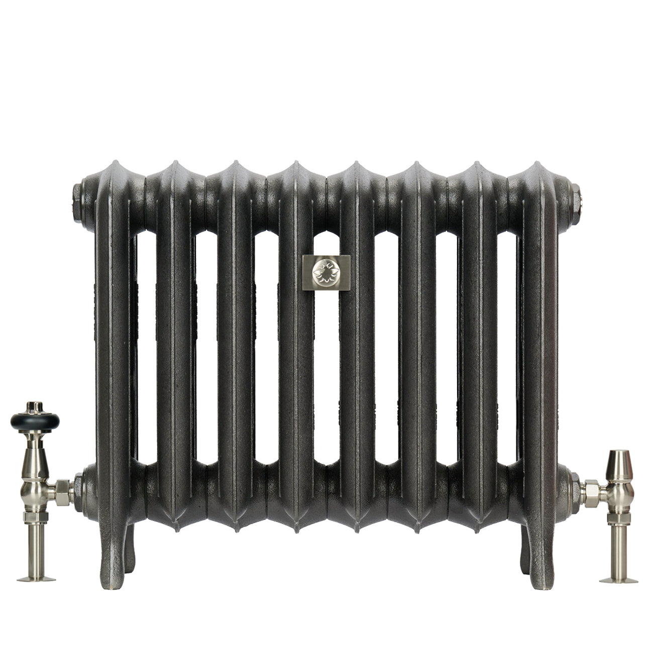 Emmeline III - Black Iron Cast Iron Column Radiator H470mm x W828mm 3 Column - Floor Standing