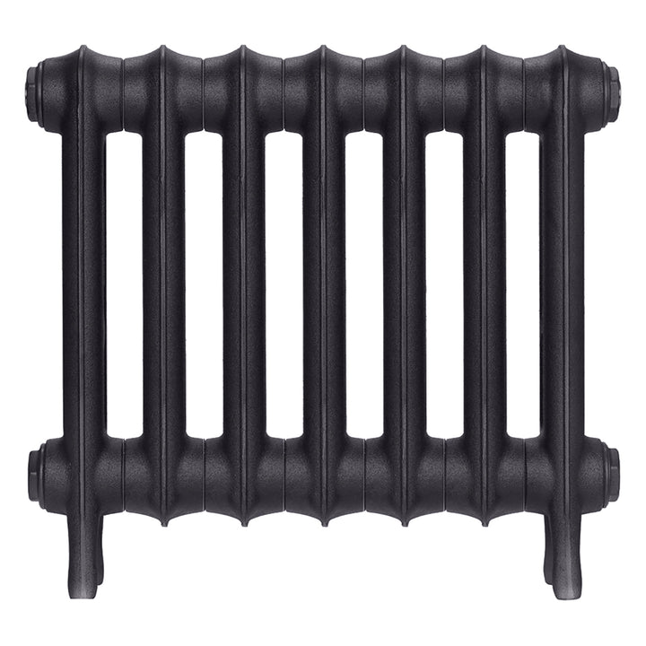 Emmeline III - Black Iron Cast Iron Column Radiator H416mm x W496mm 3 Column - Wall Hung