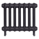 Emmeline III - Black Iron Cast Iron Column Radiator H416mm x W496mm 3 Column - Wall Hung