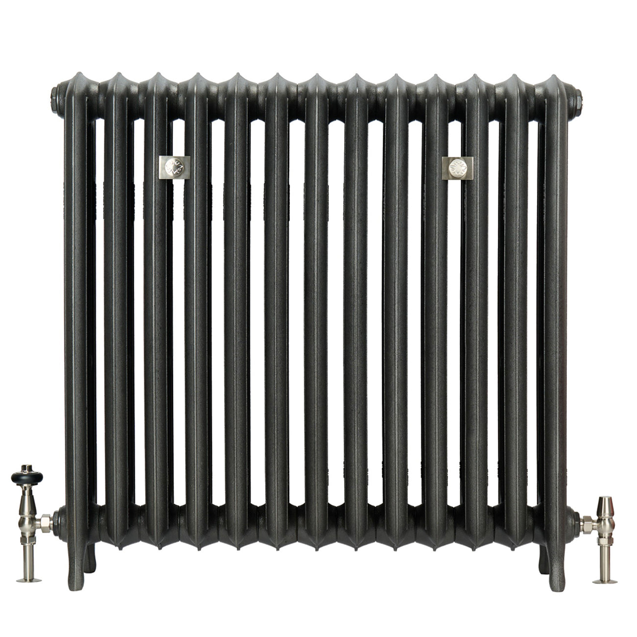 Emmeline III - Black Iron Cast Iron Column Radiator H870mm x W429mm 3 Column - Floor Standing