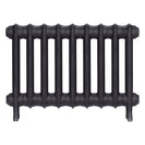 Emmeline III - Black Iron Cast Iron Column Radiator H416mm x W629mm 3 Column - Wall Hung