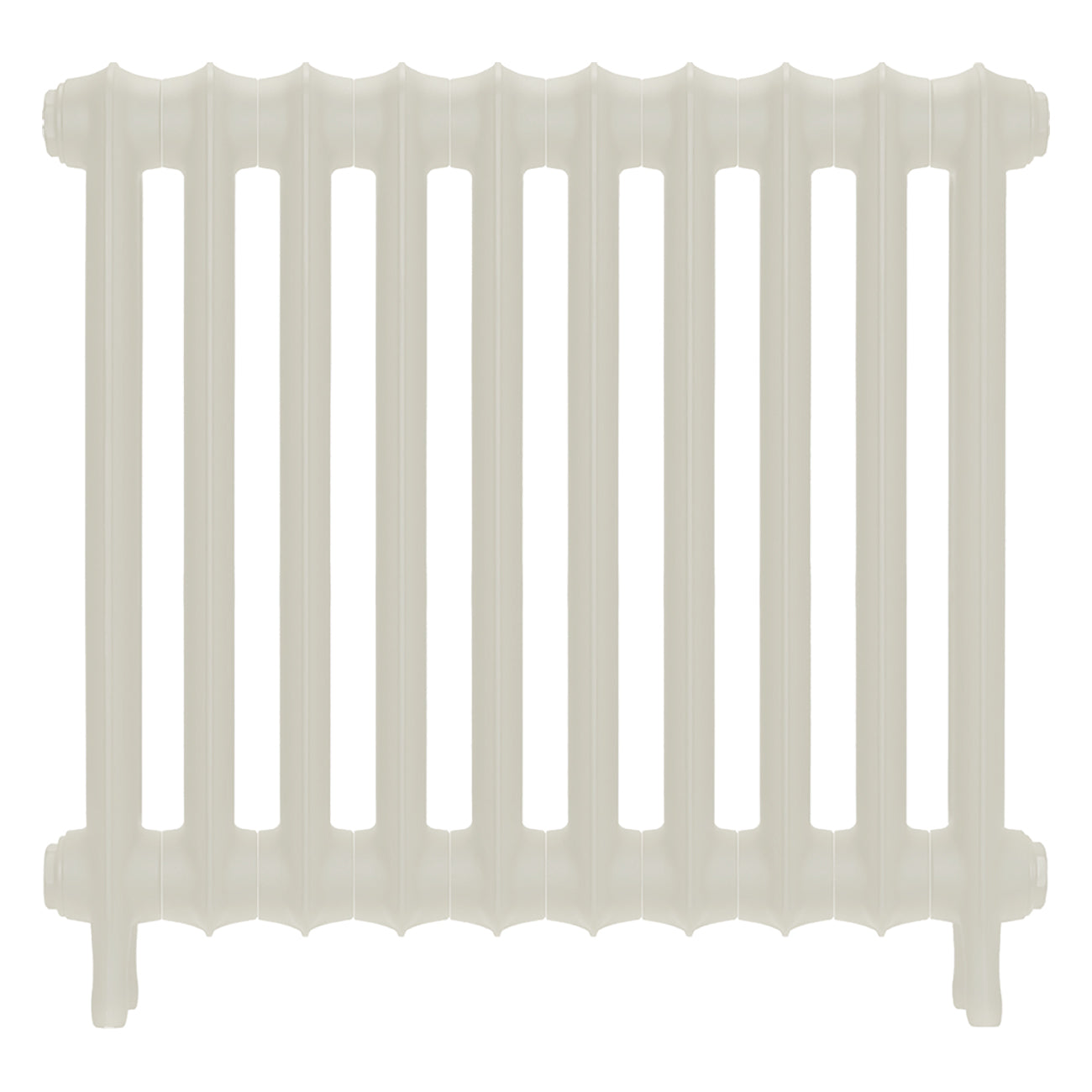 Emmeline I - Chalk White Cast Iron Column Radiator H607mm x W695mm 1 Column - Wall Hung