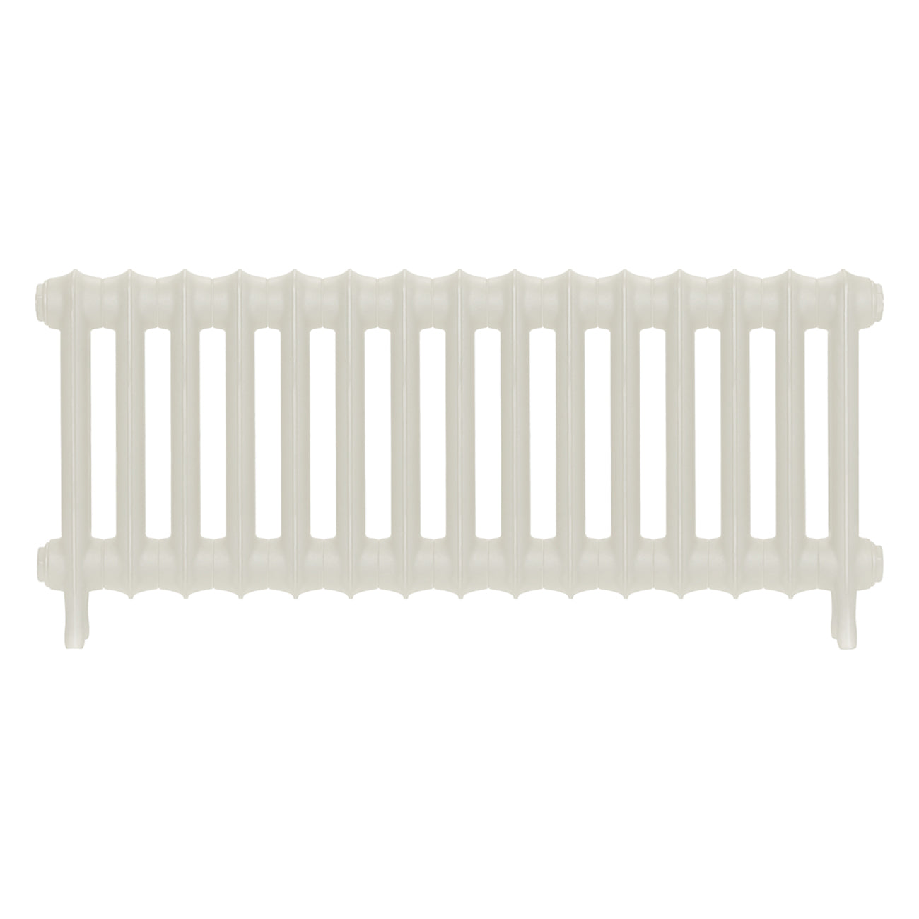 Emmeline I - Chalk White Cast Iron Column Radiator H407mm x W1028mm 1 Column - Wall Hung