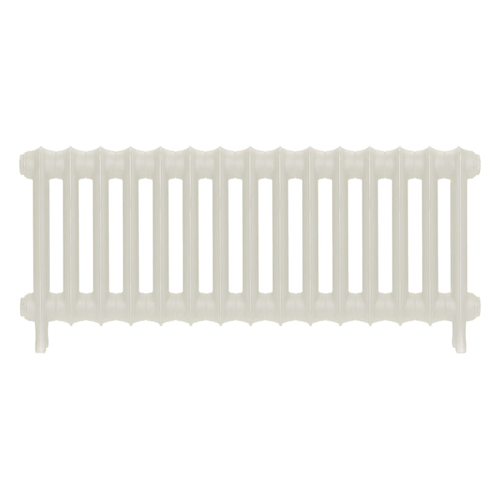 Emmeline I - Chalk White Cast Iron Column Radiator H407mm x W1028mm 1 Column - Wall Hung
