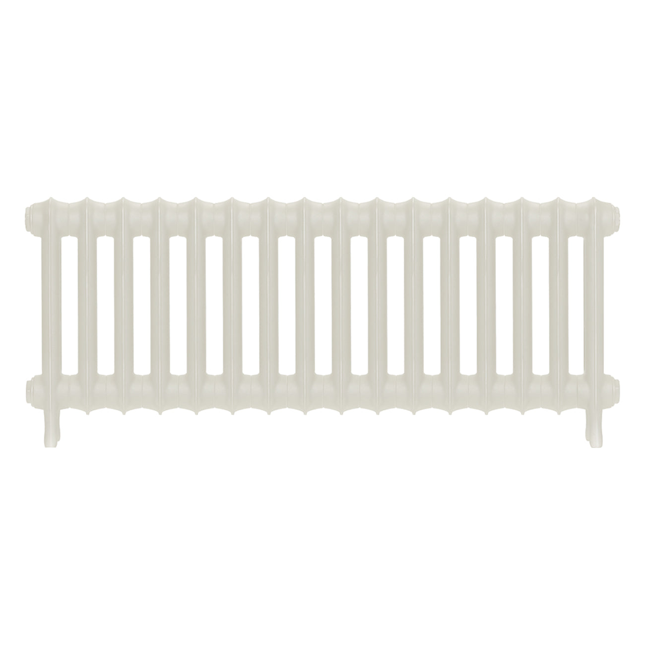 Emmeline I - Chalk White Cast Iron Column Radiator H407mm x W1094mm 1 Column - Wall Hung