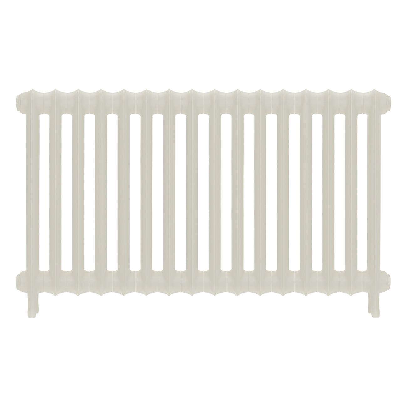 Emmeline I - Chalk White Cast Iron Column Radiator H607mm x W1094mm 1 Column - Wall Hung