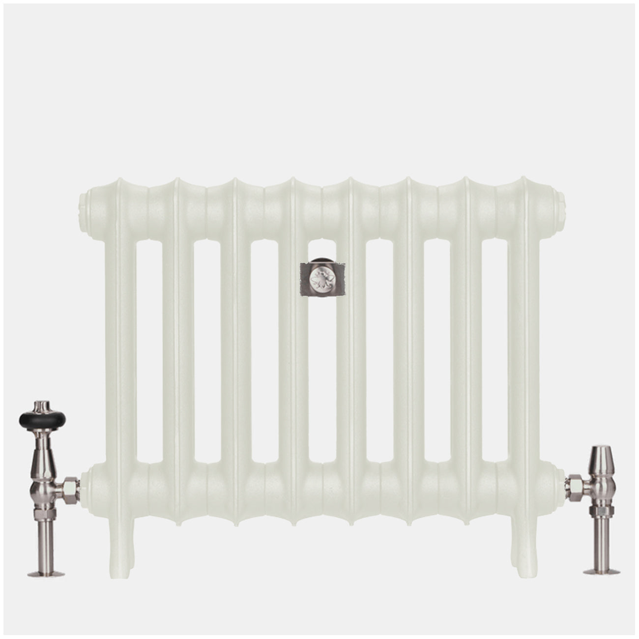 Emmeline I - Chalk White Cast Iron Column Radiator H465mm x W562mm 1 Column - Floor Standing