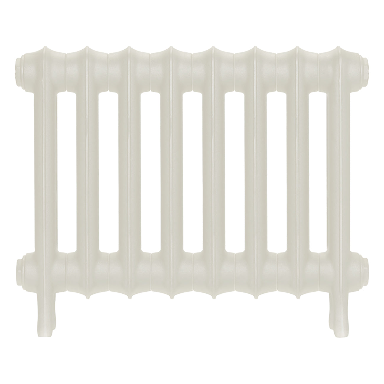 Emmeline I - Chalk White Cast Iron Column Radiator H407mm x W562mm 1 Column - Wall Hung