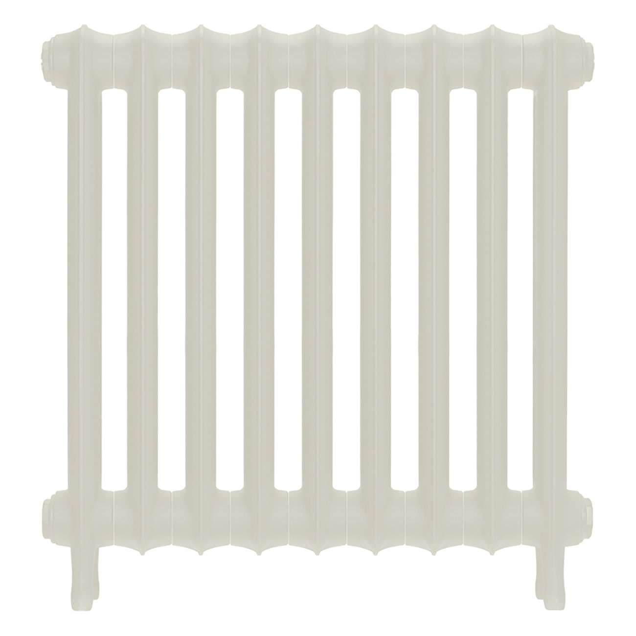 Emmeline I - Chalk White Cast Iron Column Radiator H607mm x W629mm 1 Column - Wall Hung