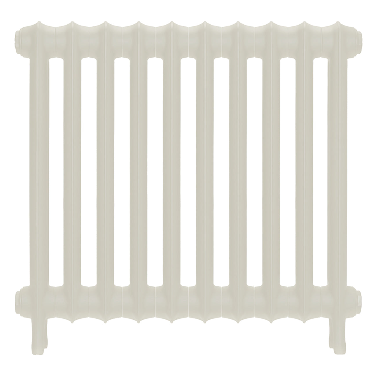 Emmeline II - Chalk White Cast Iron Column Radiator H613mm x W695mm 2 Column - Wall Hung