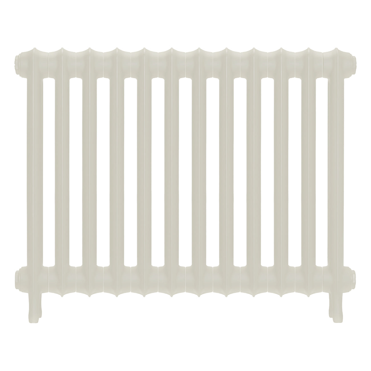 Emmeline II - Chalk White Cast Iron Column Radiator H613mm x W828mm 2 Column - Wall Hung