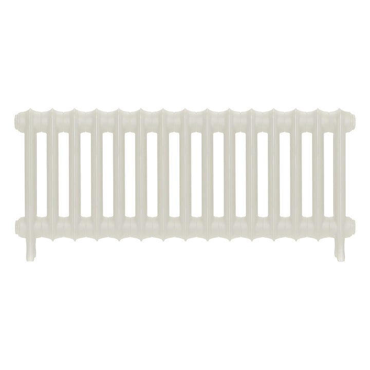 Emmeline II - Chalk White Cast Iron Column Radiator H413mm x W1028mm 2 Column - Wall Hung