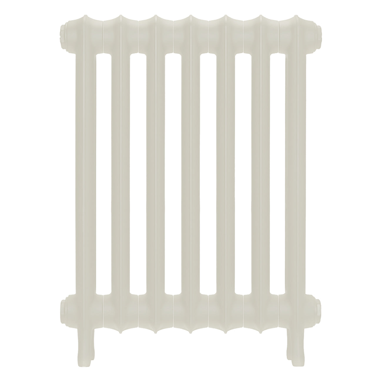 Emmeline II - Chalk White Cast Iron Column Radiator H613mm x W496mm 2 Column - Wall Hung