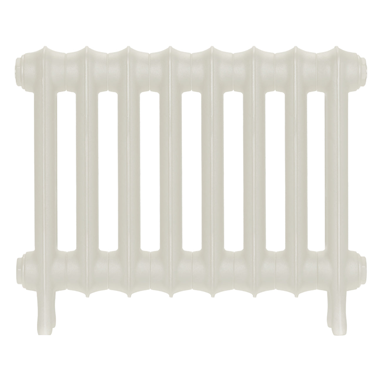 Emmeline II - Chalk White Cast Iron Column Radiator H413mm x W562mm 2 Column - Wall Hung