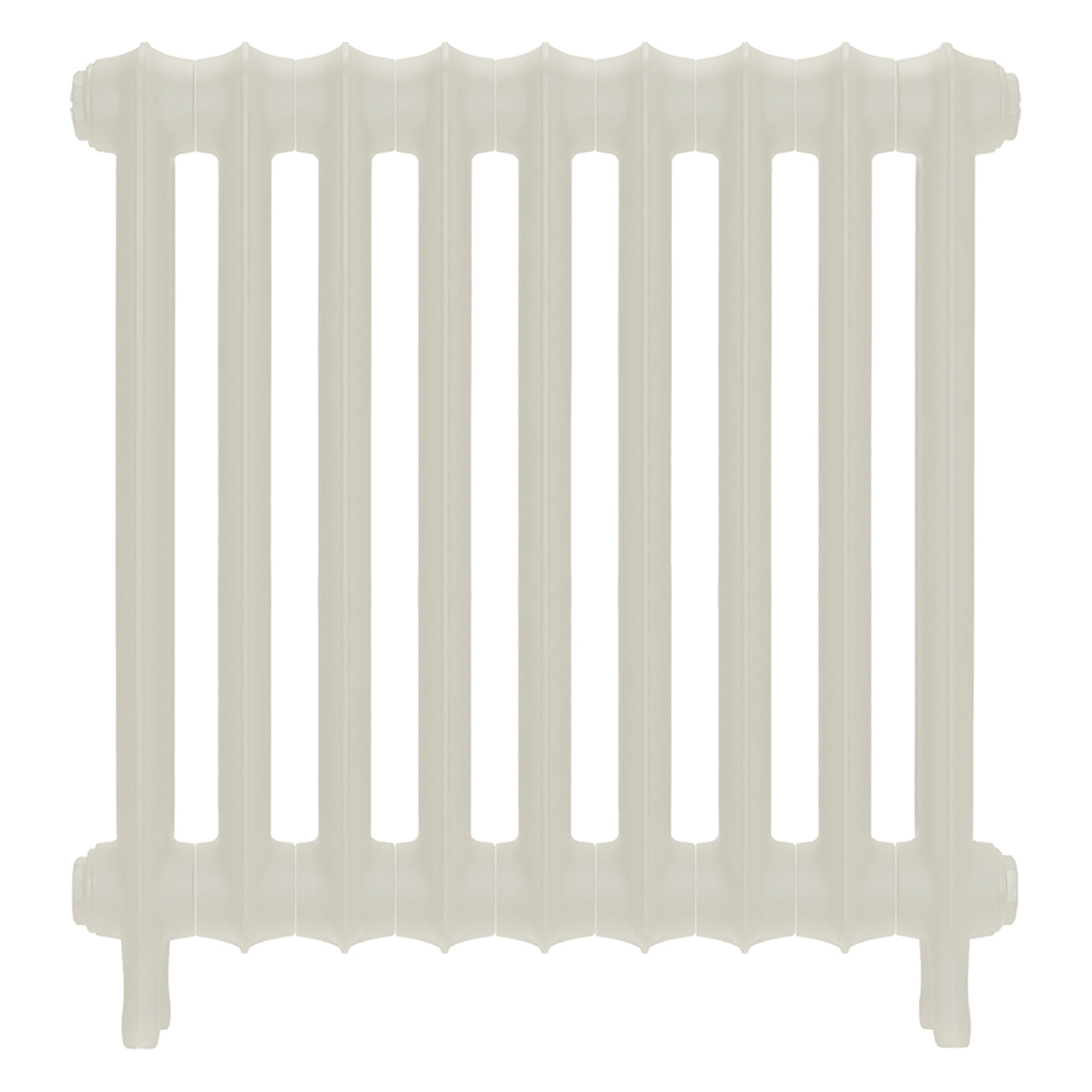 Emmeline II - Chalk White Cast Iron Column Radiator H613mm x W629mm 2 Column - Wall Hung