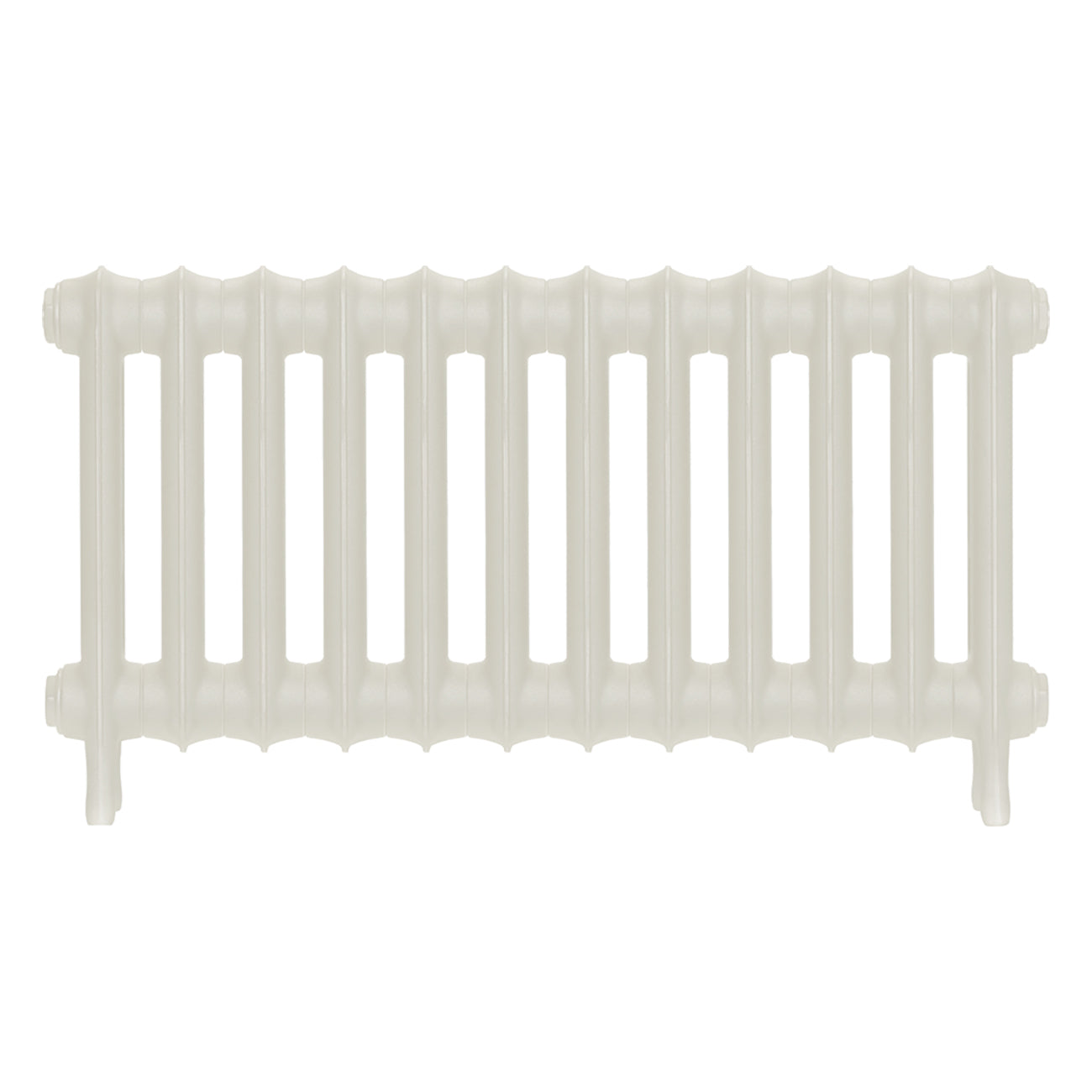 Emmeline III - Chalk White Cast Iron Column Radiator H416mm x W828mm 3 Column - Wall Hung